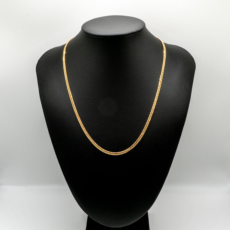 【新品仕上げ中古】K18 18金 喜平ネックレス(8面カットトリプル) 50cm/12.4g 造幣局刻印あり（ホールマーク）kihei