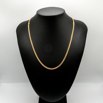 【新品仕上げ中古】K18 18金 喜平ネックレス(8面カットトリプル) 50cm/12.4g 造幣局刻印あり（ホールマーク）kihei