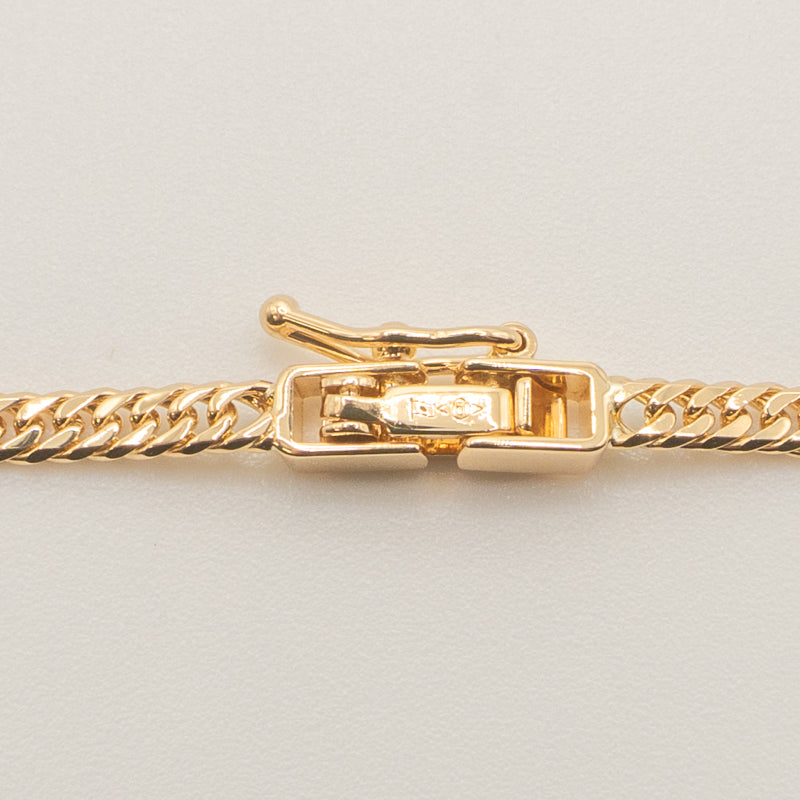 【新品仕上げ中古】K18 18金 喜平ネックレス(6面カットダブル) 50cm/10.1g 造幣局刻印あり（ホールマーク）kihei