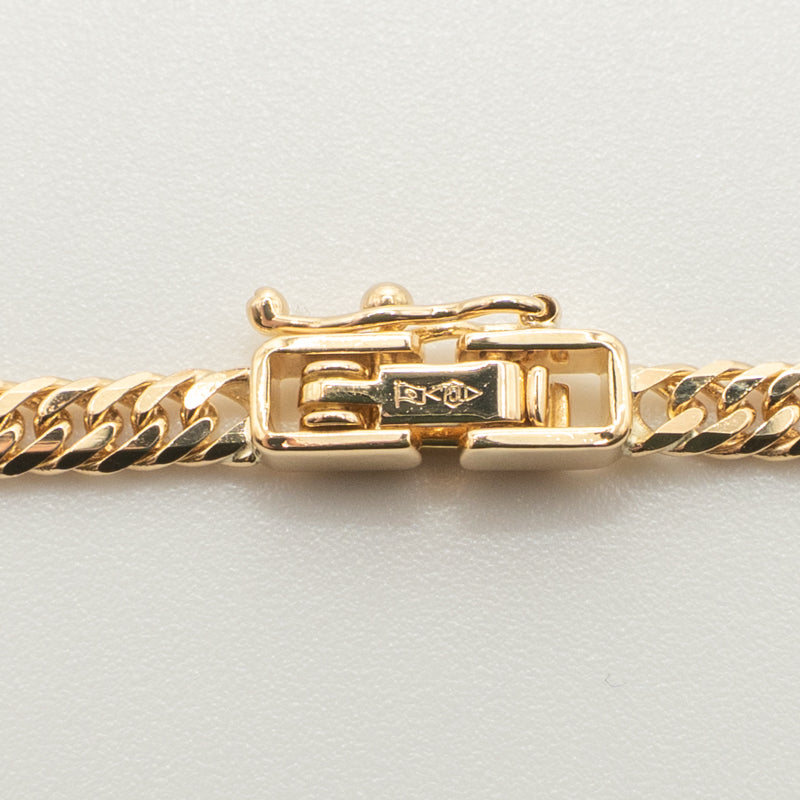 【新品仕上げ中古】K18 18金 喜平ブレスレット(6面カットダブル) 17cm/4.9g 造幣局刻印あり（ホールマーク）kihei