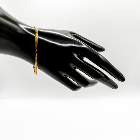 【新品仕上げ中古】K18 18金 喜平ブレスレット(12面カットトリプル) 18cm/5g 造幣局刻印あり（ホールマーク）kihei