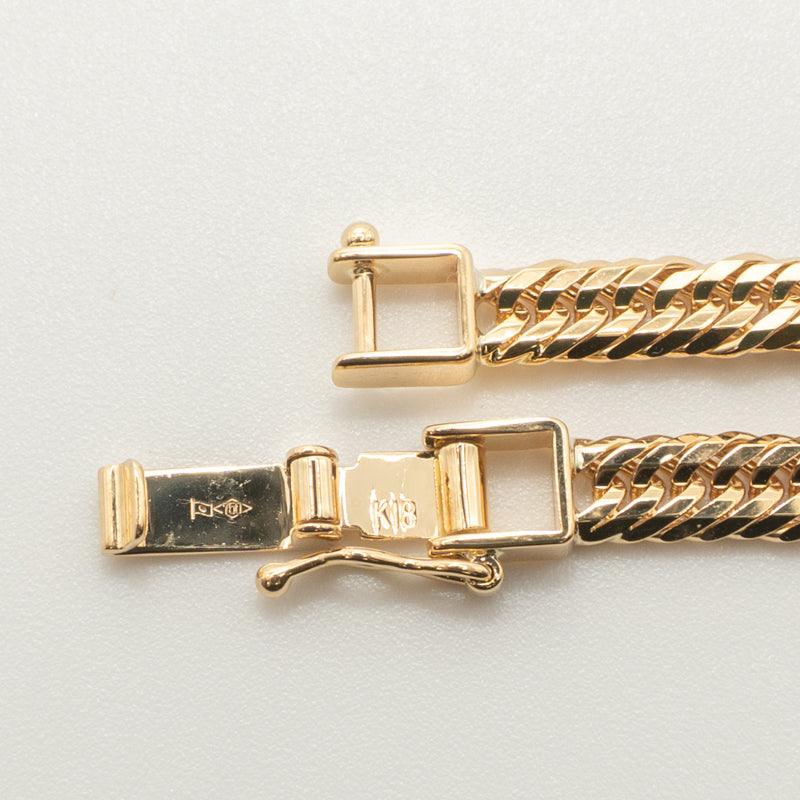 【新品仕上げ中古】K18 18金 喜平ブレスレット(12面カットトリプル) 18cm/10g 造幣局刻印あり（ホールマーク）kihei
