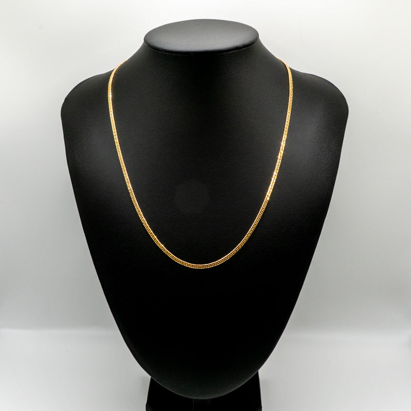 【新品仕上げ中古】K18 18金 喜平ネックレス(6面カットダブル) 50cm/10g 造幣局刻印あり（ホールマーク）kihei