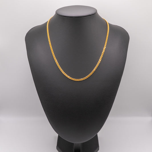 【新品】K24 純金喜平ネックレス（6面カットダブル）45cm/18g 造幣局刻印あり（ホールマーク）