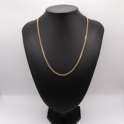 【新品仕上げ中古】K18 18金 喜平ネックレス(2面カットシングル) 50cm/20g 造幣局刻印あり（ホールマーク）kihei