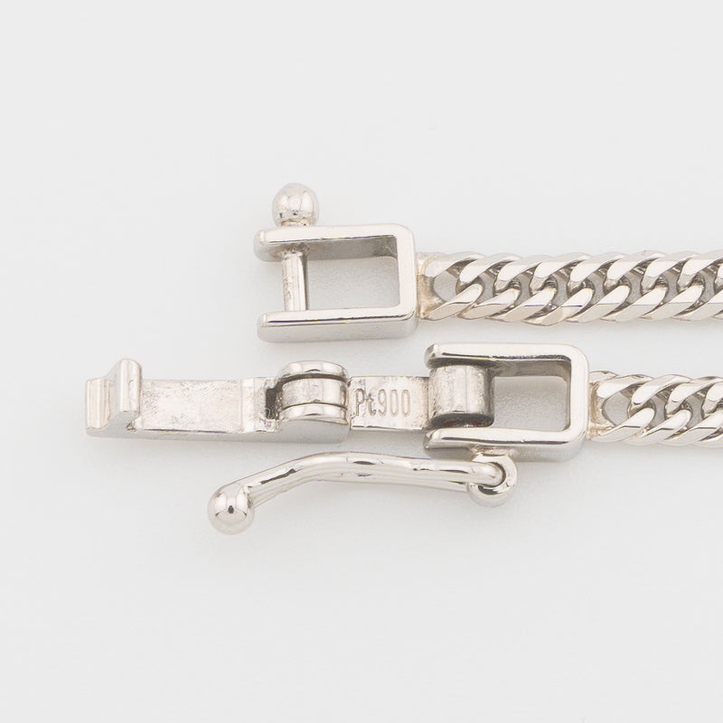【新品仕上げ中古】Pt900 プラチナ 喜平ネックレス(6面カットダブル) 60cm/12.1g 造幣局刻印あり（ホールマーク）kihei