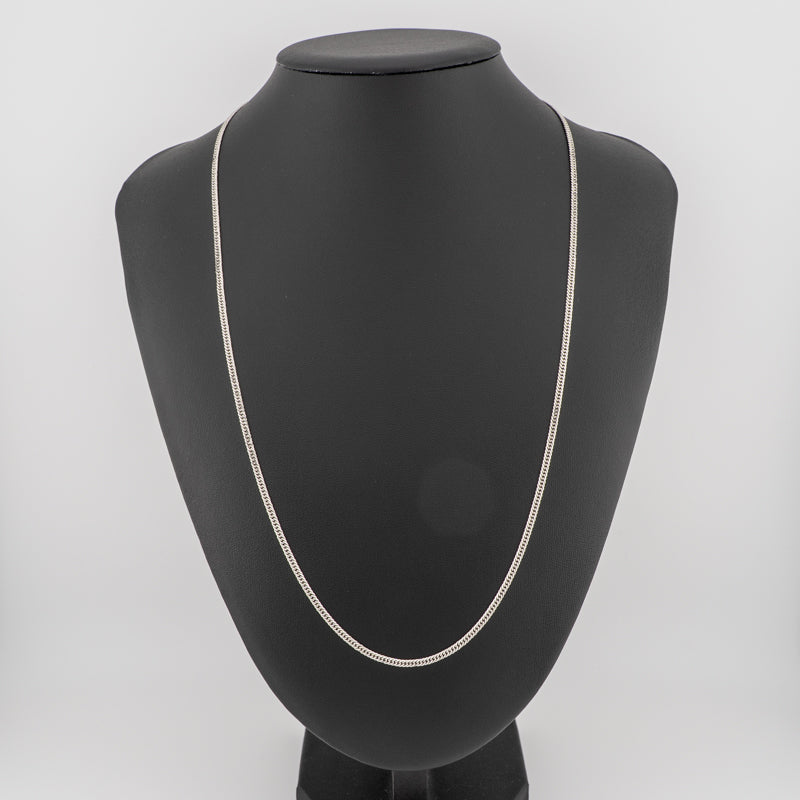【新品仕上げ中古】Pt900 プラチナ 喜平ネックレス(6面カットダブル) 60cm/12.1g 造幣局刻印あり（ホールマーク）kihei