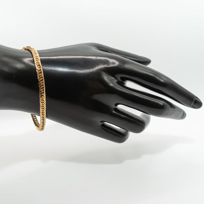 【新品仕上げ】K18 18金喜平ブレスレット(14面Mカットトリプル) 18cm/10.3g kihei