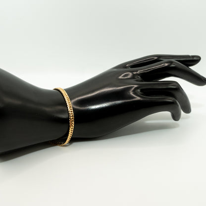 【新品仕上げ】K18 18金喜平ブレスレット(6面カットダブル) 18cm/10.19g kihei