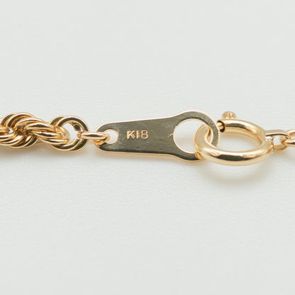 【新品仕上げ】K18 18金 ロープチェーンネックレス 61cm/7.1g