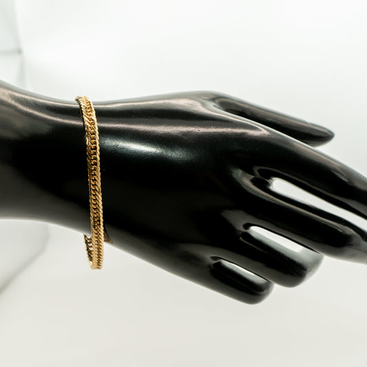 【新品仕上げ】K18 18金 喜平ブレスレット (14面Mカットトリプル) 18cm/10.3g kihei