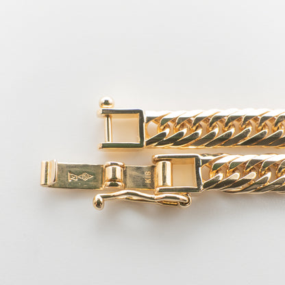 【新品仕上げ】K18 18金 喜平ブレスレット (8面カットトリプル) 18cm/10.2g kihei