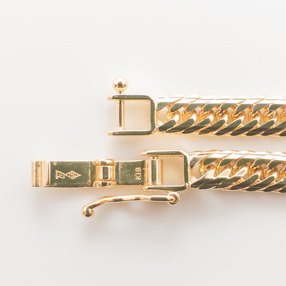 【新品仕上げ】K18 18金 喜平ブレスレット (14面Mカットトリプル) 18cm/10.3g kihei