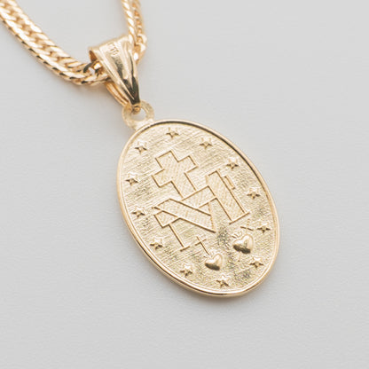 【新品】K18 18金 聖母マリア 不思議のメダイ ゴールドペンダントトップ 約2.2g