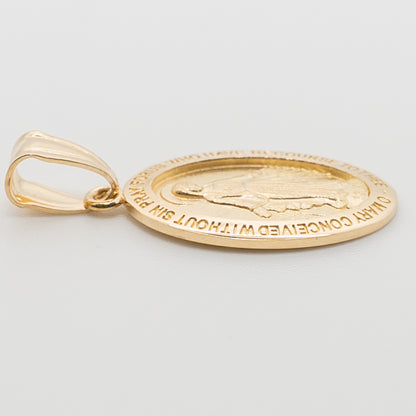 【新品】K18 18金 聖母マリア 不思議のメダイ ゴールドペンダントトップ 約2.2g