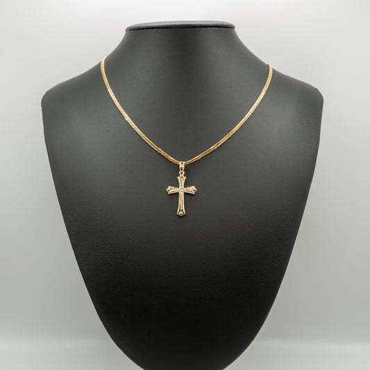 【新品】K18 18金 十字架 ゴールド クロスペンダントトップ 約1g 中空