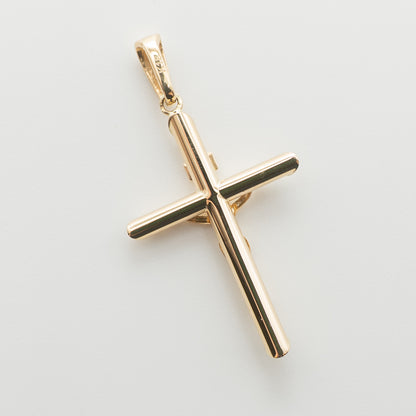 【新品】K18 18金 イエス キリスト 十字架 クロス ゴールドペンダントトップ 約1.5g 中空