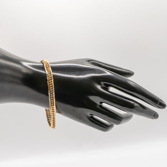 K18 18金 喜平ブレスレット (14面Mカットトリプル) 20cm/20.3g kihei