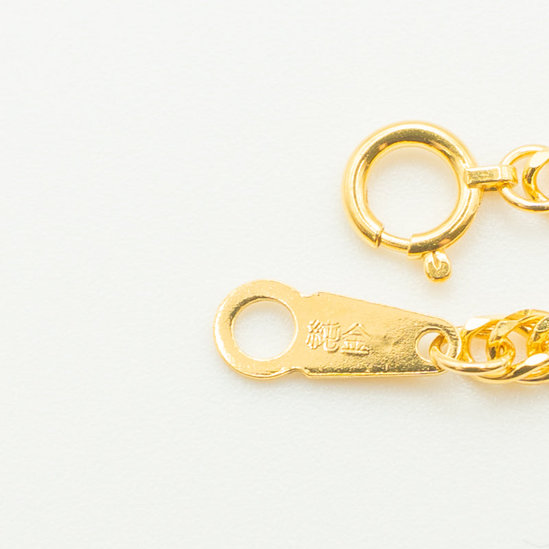 【新品】K24 純金喜平ネックレス（6面カットダブル）55cm/22g 造幣局刻印あり（ホールマーク）