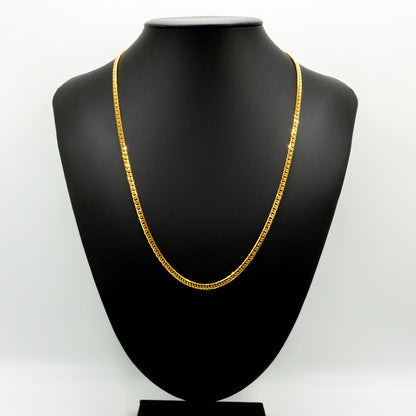 【新品】K24 純金喜平ネックレス（6面カットダブル）55cm/22g 造幣局刻印あり（ホールマーク）