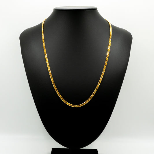 【新品】K24 純金喜平ネックレス（6面カットダブル）55cm/22g 造幣局刻印あり（ホールマーク）