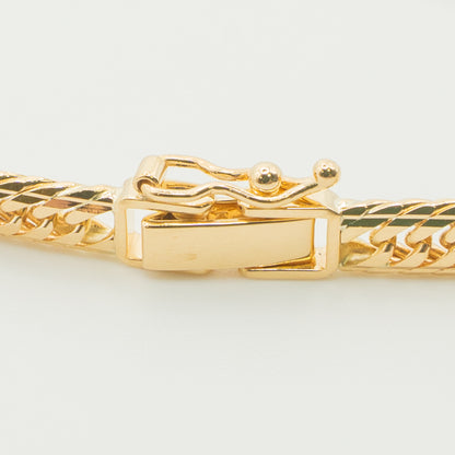 【新品仕上げ中古】K18 18金 喜平ブレスレット (14面Mカットトリプル) 18cm/10.5g kihei