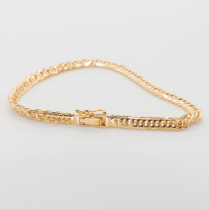 【新品仕上げ中古】K18 18金 喜平ブレスレット (14面Mカットトリプル) 18cm/10.5g kihei