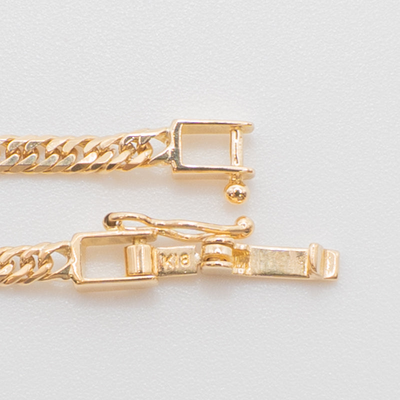 新品仕上げ中古】K18 18金 喜平ネックレス (6面カットダブル) 50cm/10g