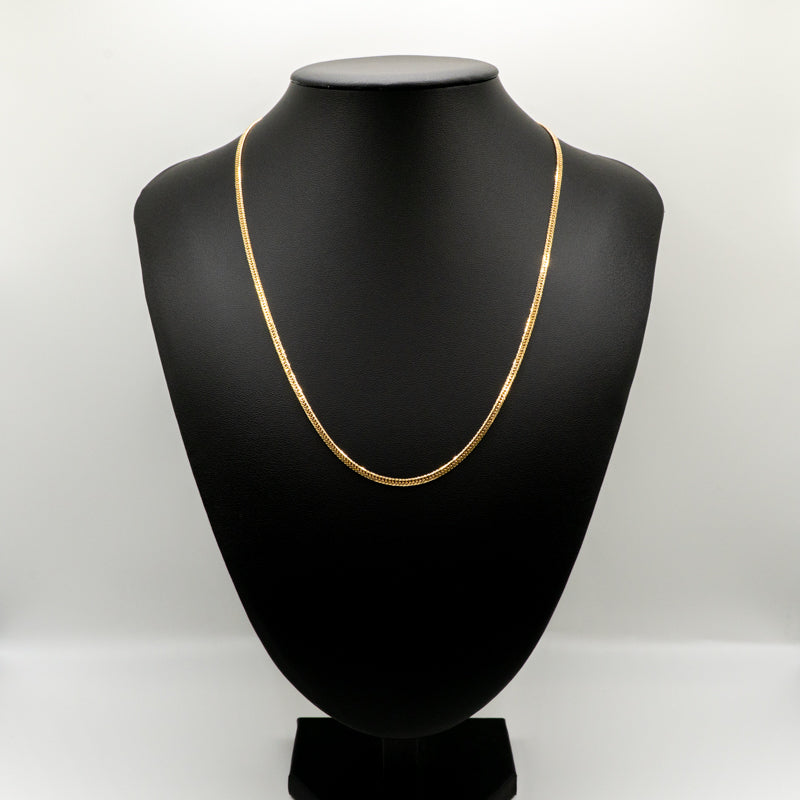 【新品仕上げ中古】K18 18金 喜平ネックレス (6面カットダブル) 50cm/10g 造幣局刻印あり（ホールマーク） kihei