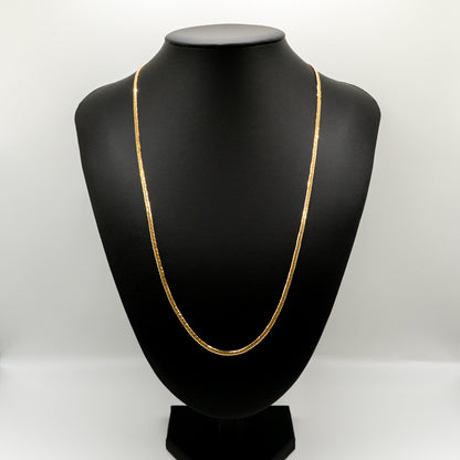 【新品仕上げ中古】K18 18金 喜平ネックレス (6面カットダブル) 60cm/11.8g 造幣局刻印あり（ホールマーク） kihei