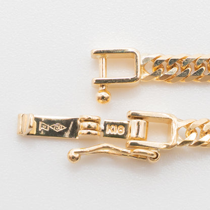 【新品仕上げ中古】K18 18金 喜平ネックレス (6面カットダブル) 50cm/12.8g 造幣局刻印あり（ホールマーク） kihei