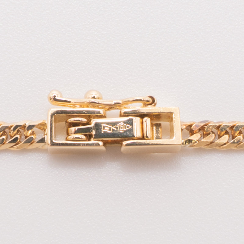 【新品仕上げ中古】K18 18金 喜平ネックレス (6面カットダブル) 50cm/10.1g 造幣局刻印あり（ホールマーク）kihei