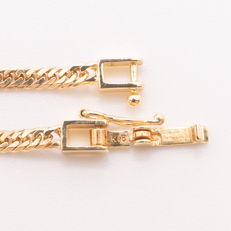 【新品仕上げ中古】K18 18金 喜平ネックレス (6面カットダブル) 50cm/10.1g 造幣局刻印あり（ホールマーク）kihei