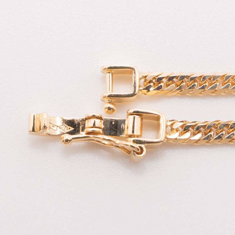 【新品仕上げ中古】K18 18金 喜平ネックレス (6面カットダブル) 50cm/10.1g 造幣局刻印あり（ホールマーク）kihei