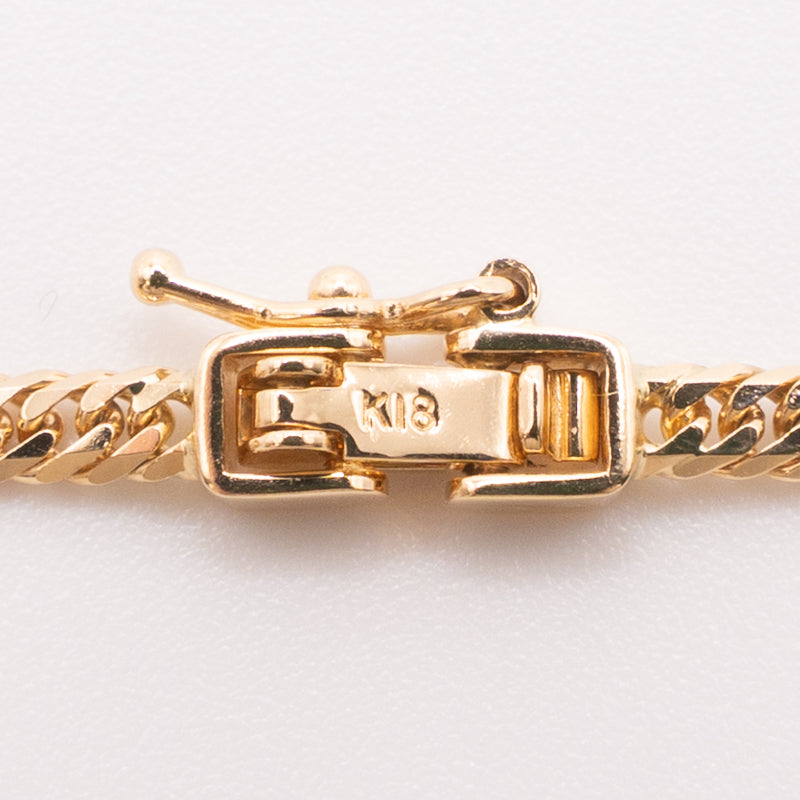 【新品仕上げ中古】K18 18金 喜平ネックレス (6面カットダブル) 50cm/10.1g 造幣局刻印あり（ホールマーク）kihei