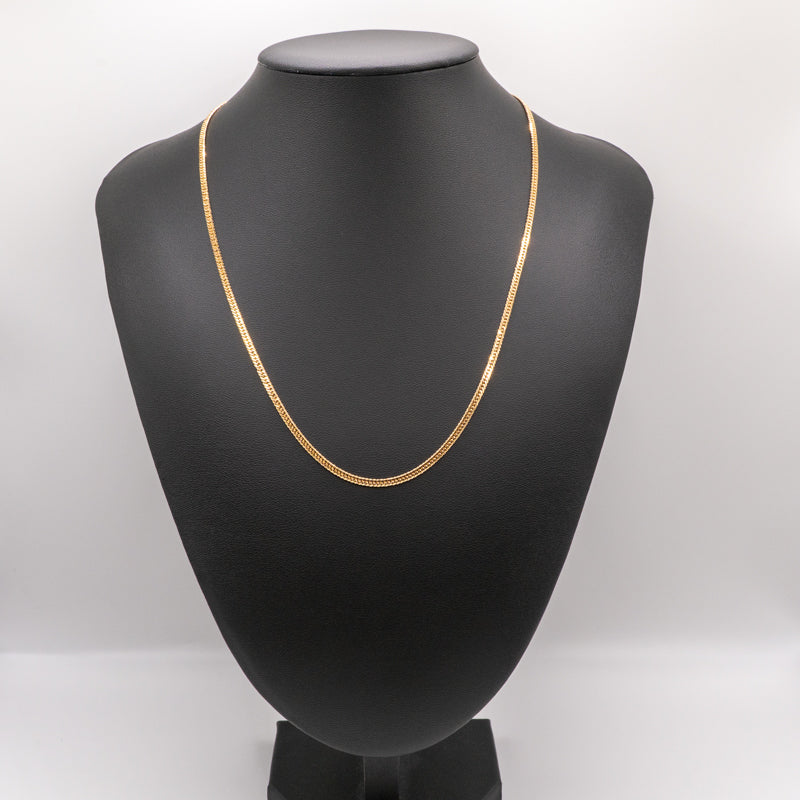 【新品仕上げ中古】K18 18金 喜平ネックレス (6面カットダブル) 50cm/10.1g 造幣局刻印あり（ホールマーク）kihei