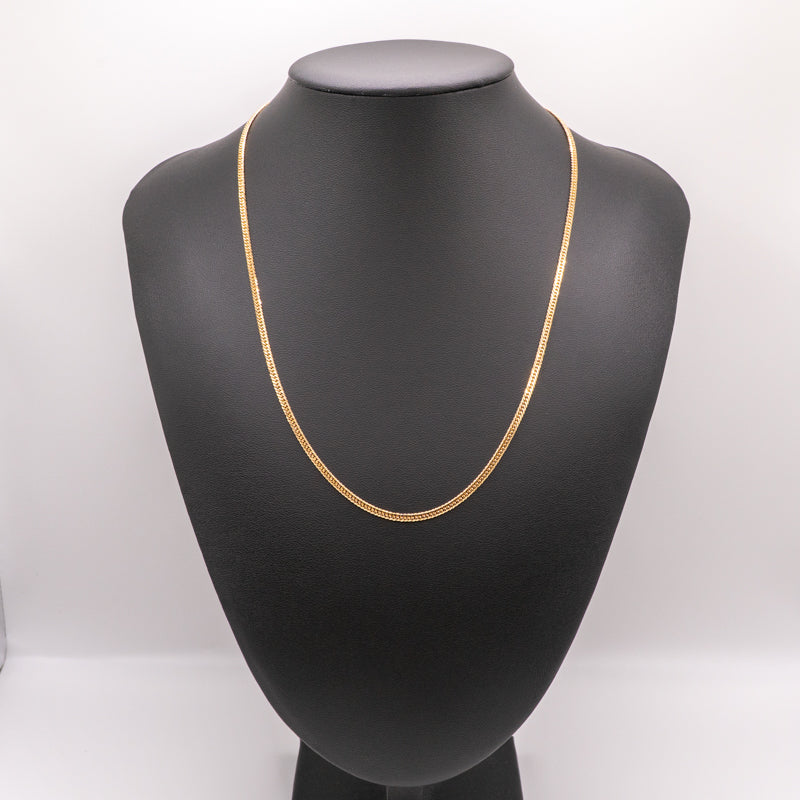 【新品仕上げ中古】K18 18金 喜平ネックレス (6面カットダブル) 50cm/10.1g 造幣局刻印あり（ホールマーク）kihei