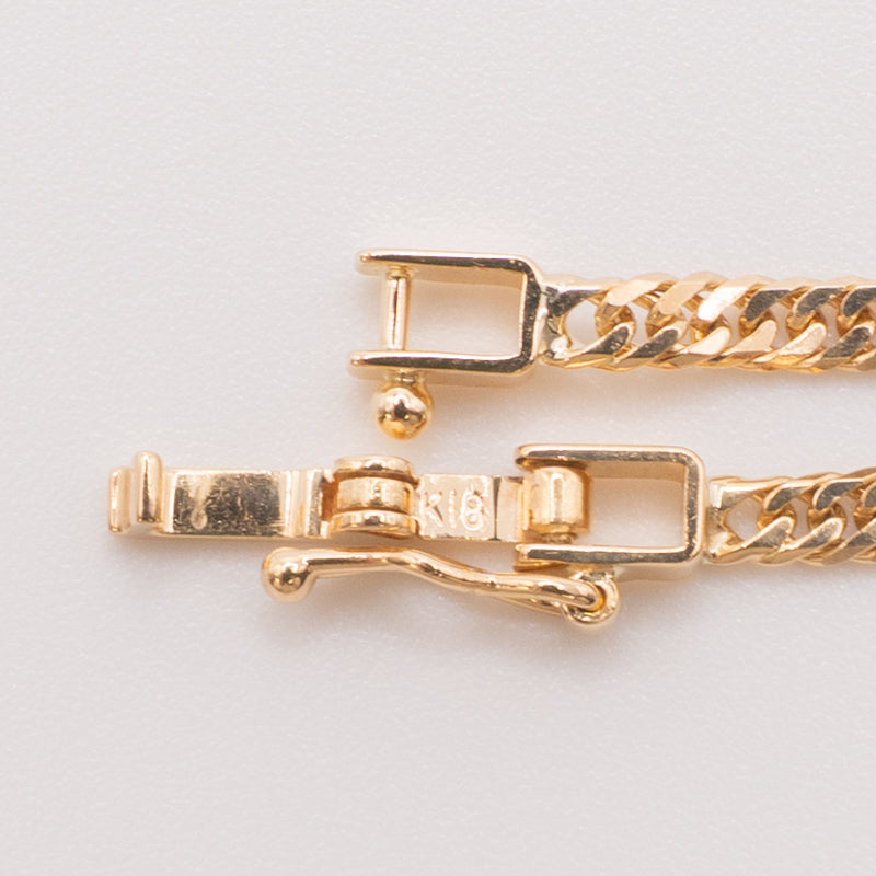 【新品仕上げ中古】K18 18金 喜平ネックレス (6面カットダブル) 50cm/10.3g 造幣局刻印あり（ホールマーク）kihei