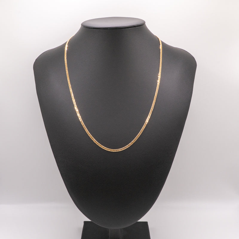 【新品仕上げ中古】K18 18金 喜平ネックレス (6面カットダブル) 50cm/10.3g 造幣局刻印あり（ホールマーク）kihei