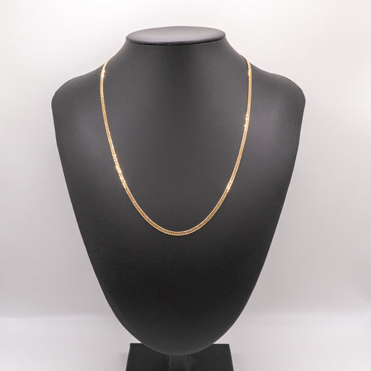 【新品仕上げ中古】K18 18金 喜平ネックレス (6面カットダブル) 50cm/10.3g 造幣局刻印あり（ホールマーク）kihei