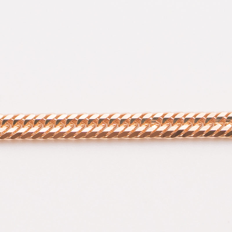 【新品仕上げ中古】K18 18金 ローズゴールド喜平ネックレス (12面カットトリプル) 50cm/12.9g 造幣局刻印あり（ホールマーク）kihei