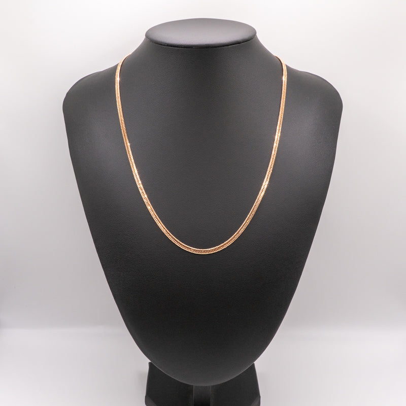 【新品仕上げ中古】K18 18金 ローズゴールド喜平ネックレス (12面カットトリプル) 50cm/12.9g 造幣局刻印あり（ホールマーク）kihei