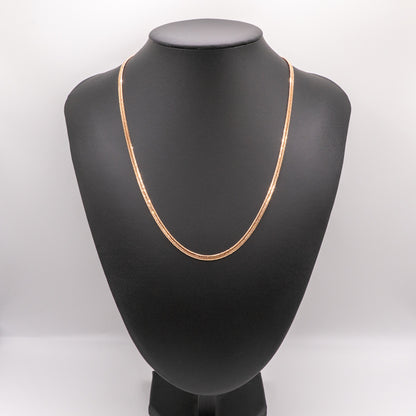 【新品仕上げ中古】K18 18金 ローズゴールド喜平ネックレス (12面カットトリプル) 50cm/12.9g 造幣局刻印あり（ホールマーク）kihei