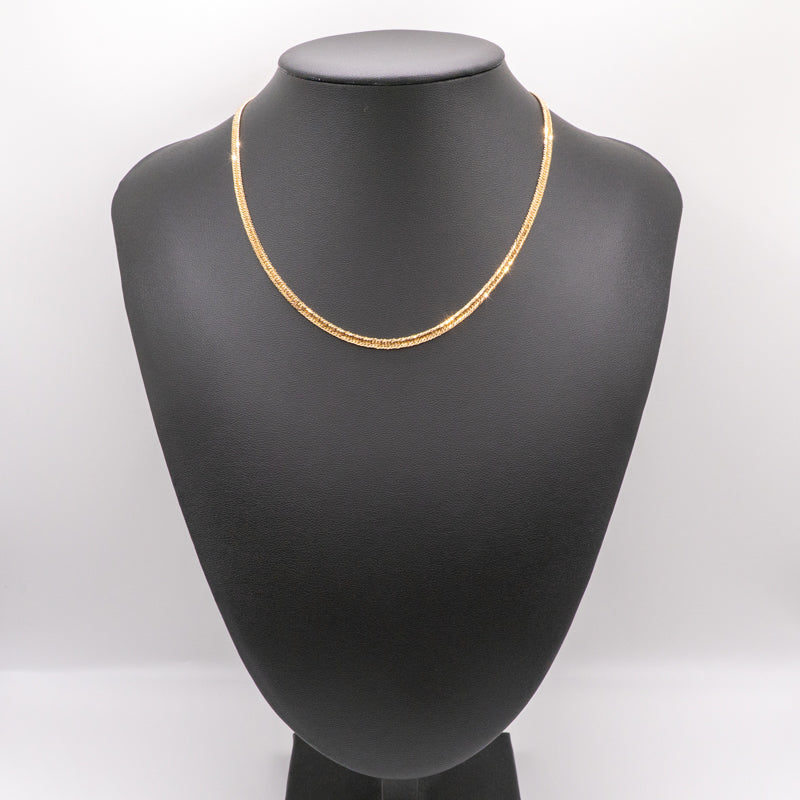 【新品仕上げ中古】K18 18金 喜平ネックレス (12面カットトリプル) 40cm/10g 造幣局刻印あり（ホールマーク）kihei