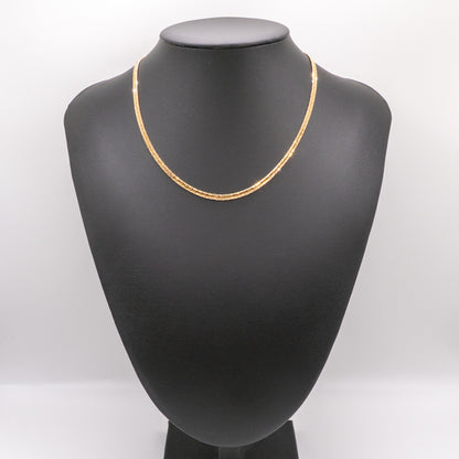 【新品仕上げ中古】K18 18金 喜平ネックレス (12面カットトリプル) 40cm/10g 造幣局刻印あり（ホールマーク）kihei