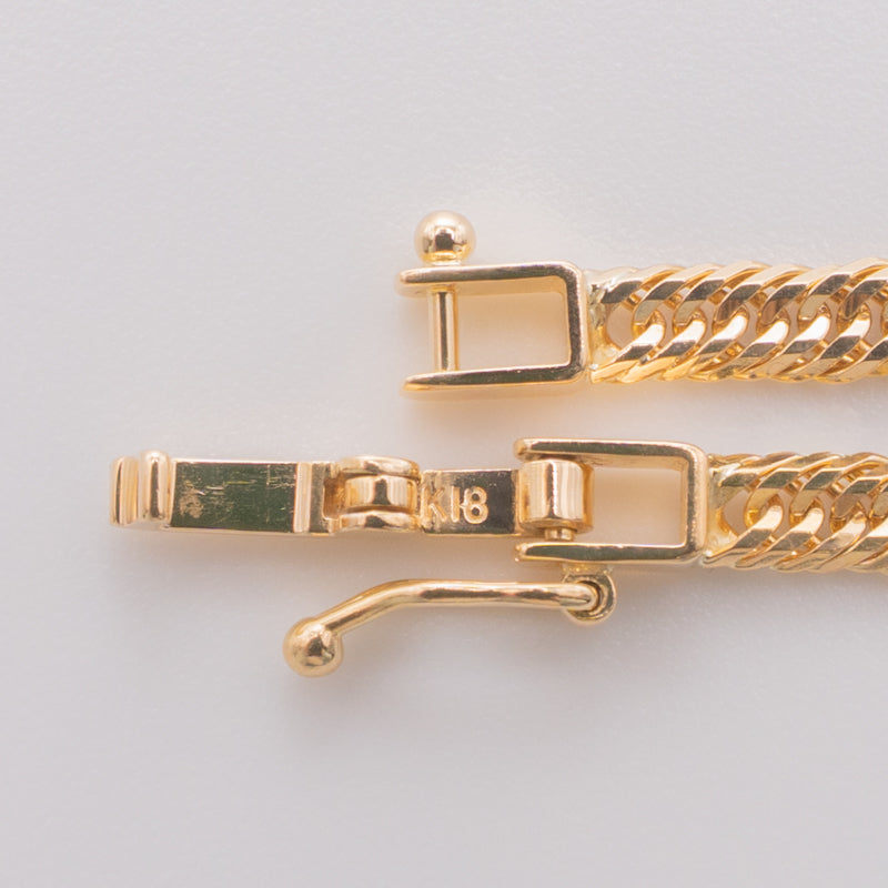 【新品仕上げ中古】K18 18金 喜平ブレスレット (12面カットトリプル) 17cm/4.7g kihei