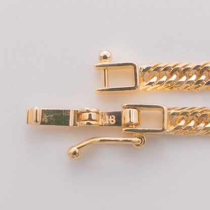 【新品仕上げ中古】K18 18金 喜平ブレスレット (12面カットトリプル) 17cm/4.7g kihei