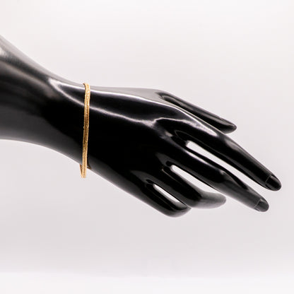 【新品仕上げ中古】K18 18金 喜平ブレスレット (12面カットトリプル) 17cm/4.7g kihei