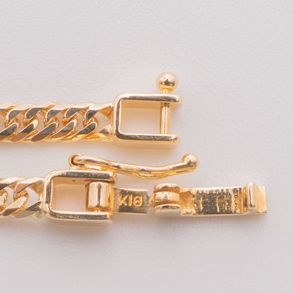 【新品仕上げ中古】K18 18金 喜平ネックレス(12面カットトリプル) 40cm/10.1g 造幣局刻印あり（ホールマーク）kihei