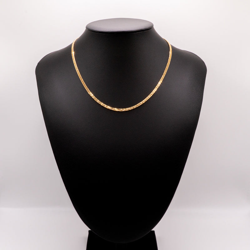 【新品仕上げ中古】K18 18金 喜平ネックレス(12面カットトリプル) 40cm/10.1g 造幣局刻印あり（ホールマーク）kihei